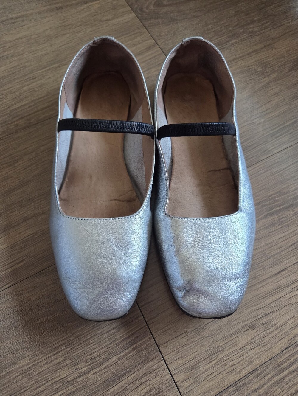 Madewell The Greta Silver Women's Ballet Flats - Size 7 Used PLS See Photos